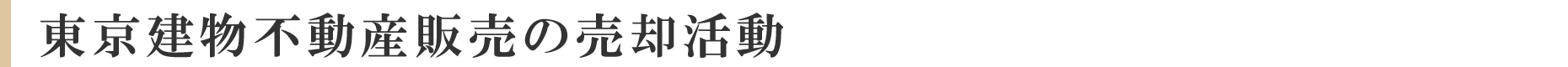 東京建物不動産販売の売却活動